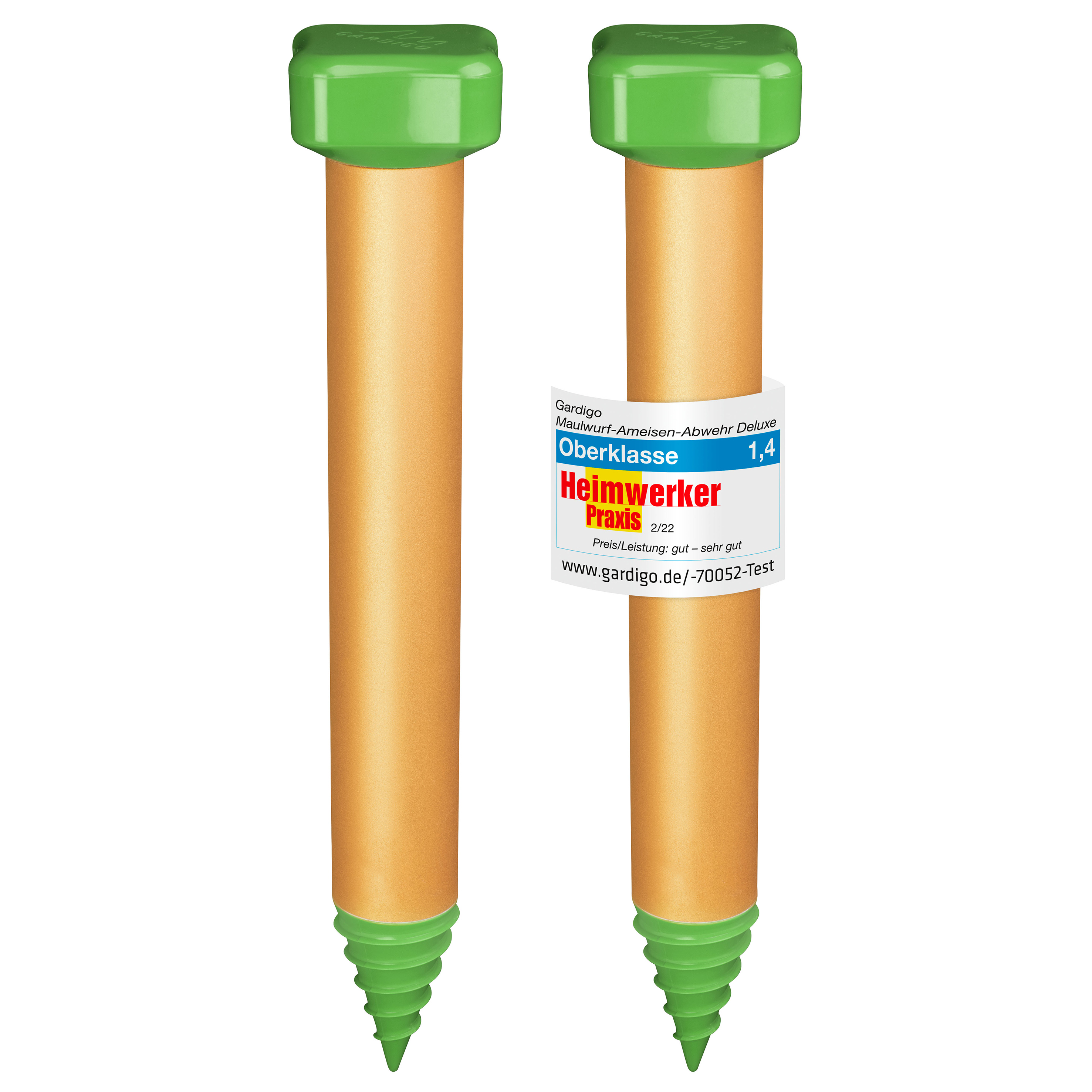 Set da 2 Dissuasori per Talpe e Formiche Deluxe | Repellente Anti Talpe con Trivella Manuale per Terreno