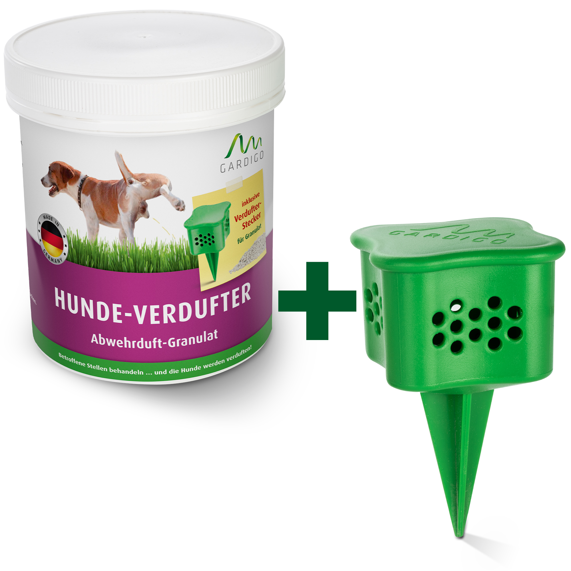 Hunde-Verdufter Granulat inkl. Beet-Stecker von GARDIGO: Hunde vertreiben mit Geruch