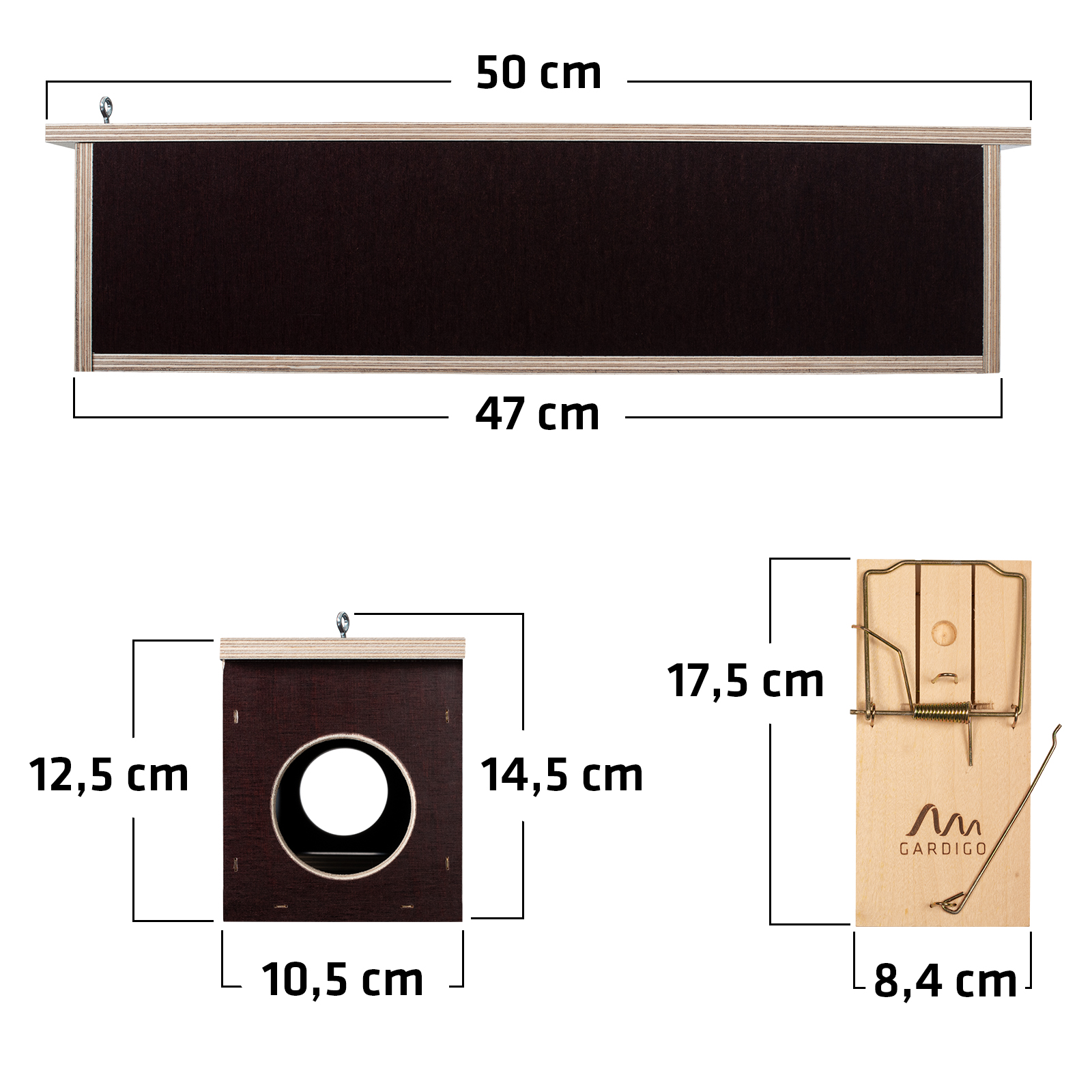 Die Größe der Box ist auf handelsübliche Rattenfallen zugeschnitten.