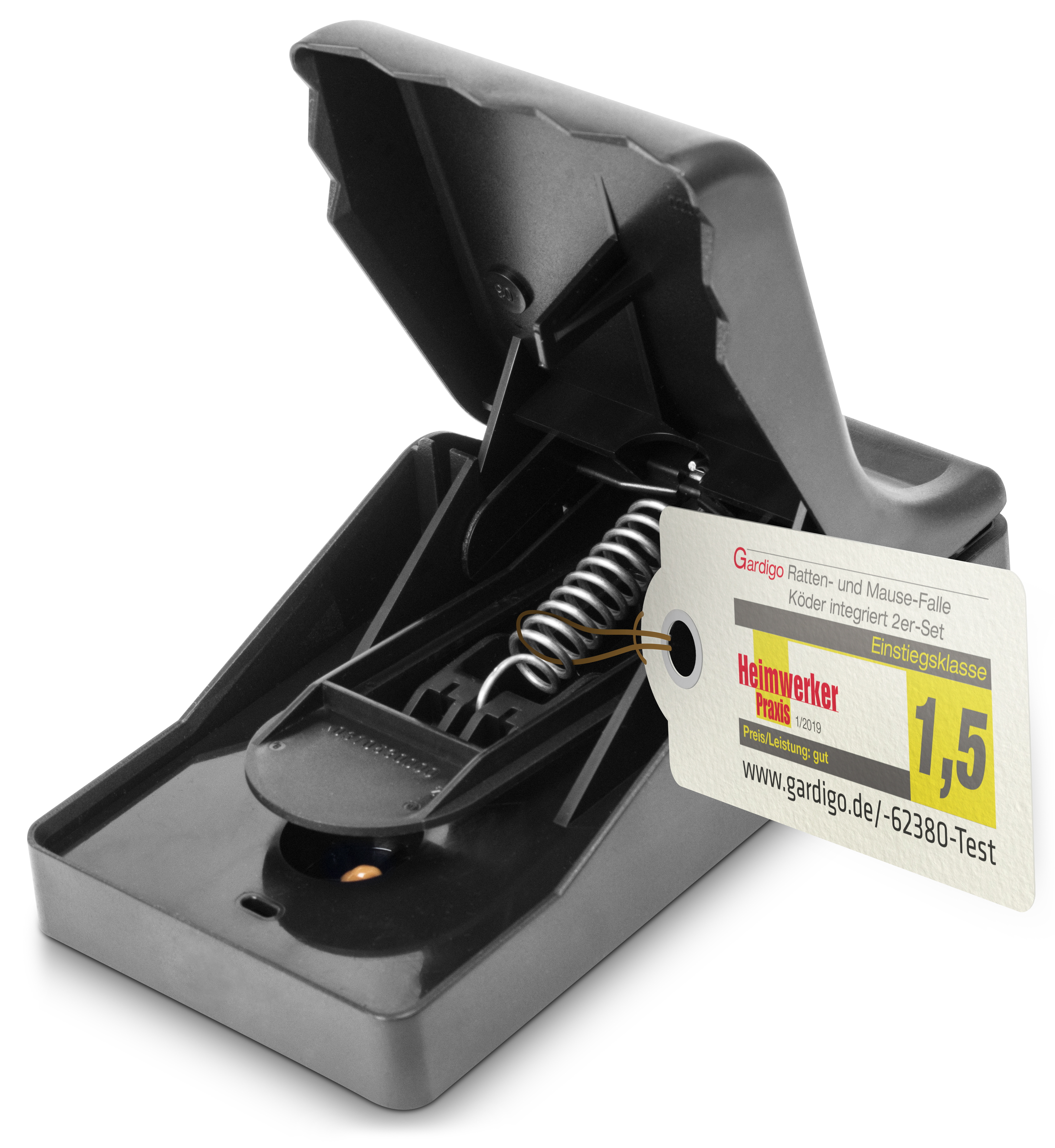 Ratten-Falle mit integriertem Langzeitköder – die hygienische All-in-One-Schlagfalle von Gardigo