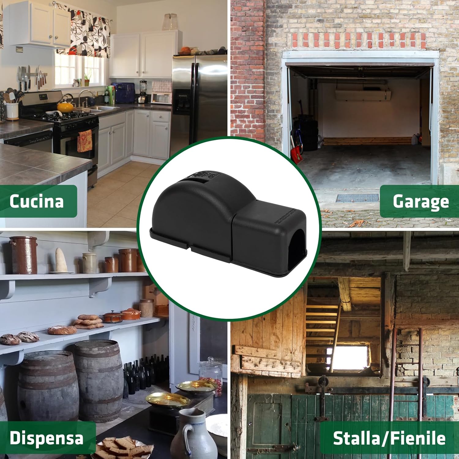 Trappole Topi 2.0 | Trappola per Topi Igienica e Discreta | Set da 4