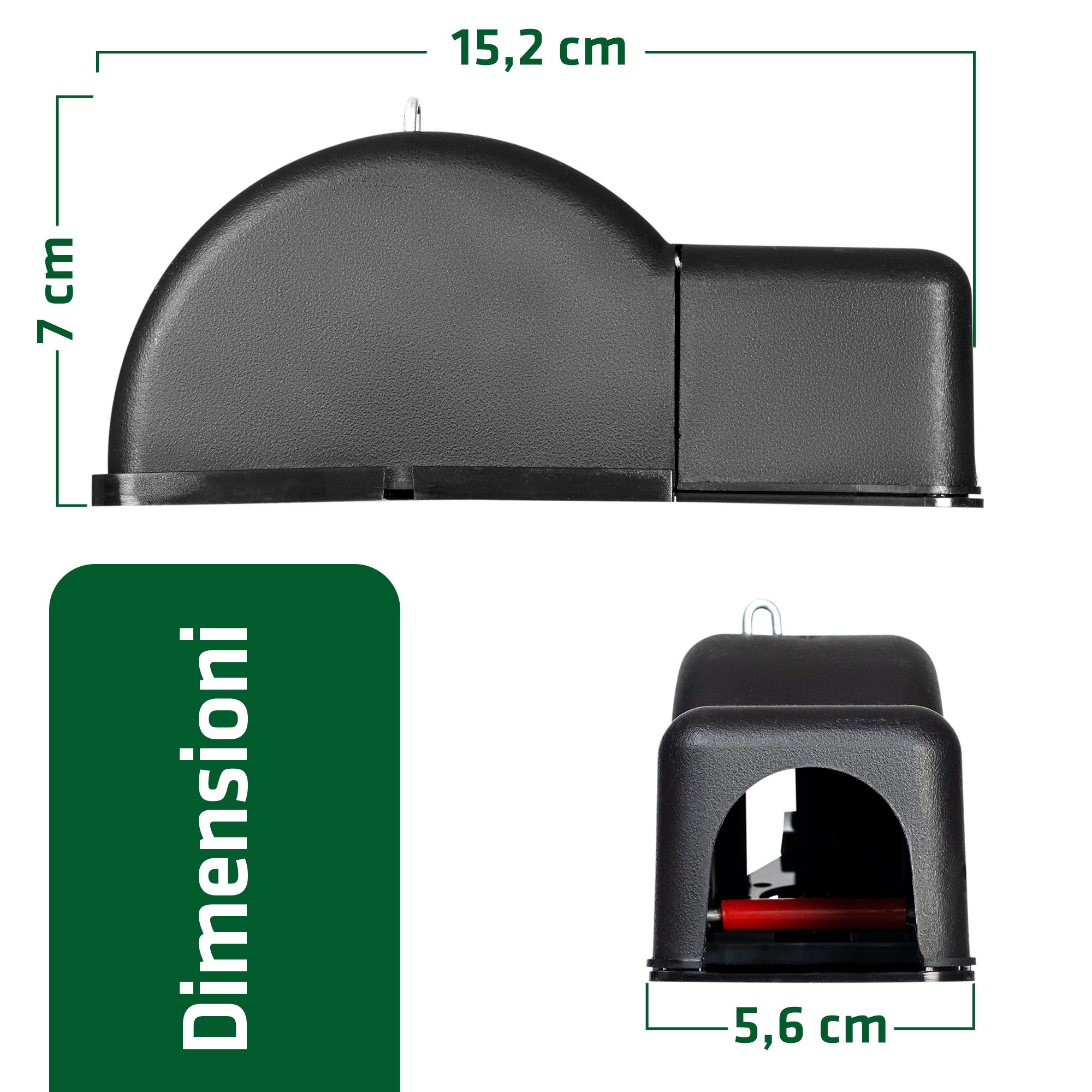 Trappole Topi 2.0 | Trappola per Topi Igienica e Discreta | Set da 4