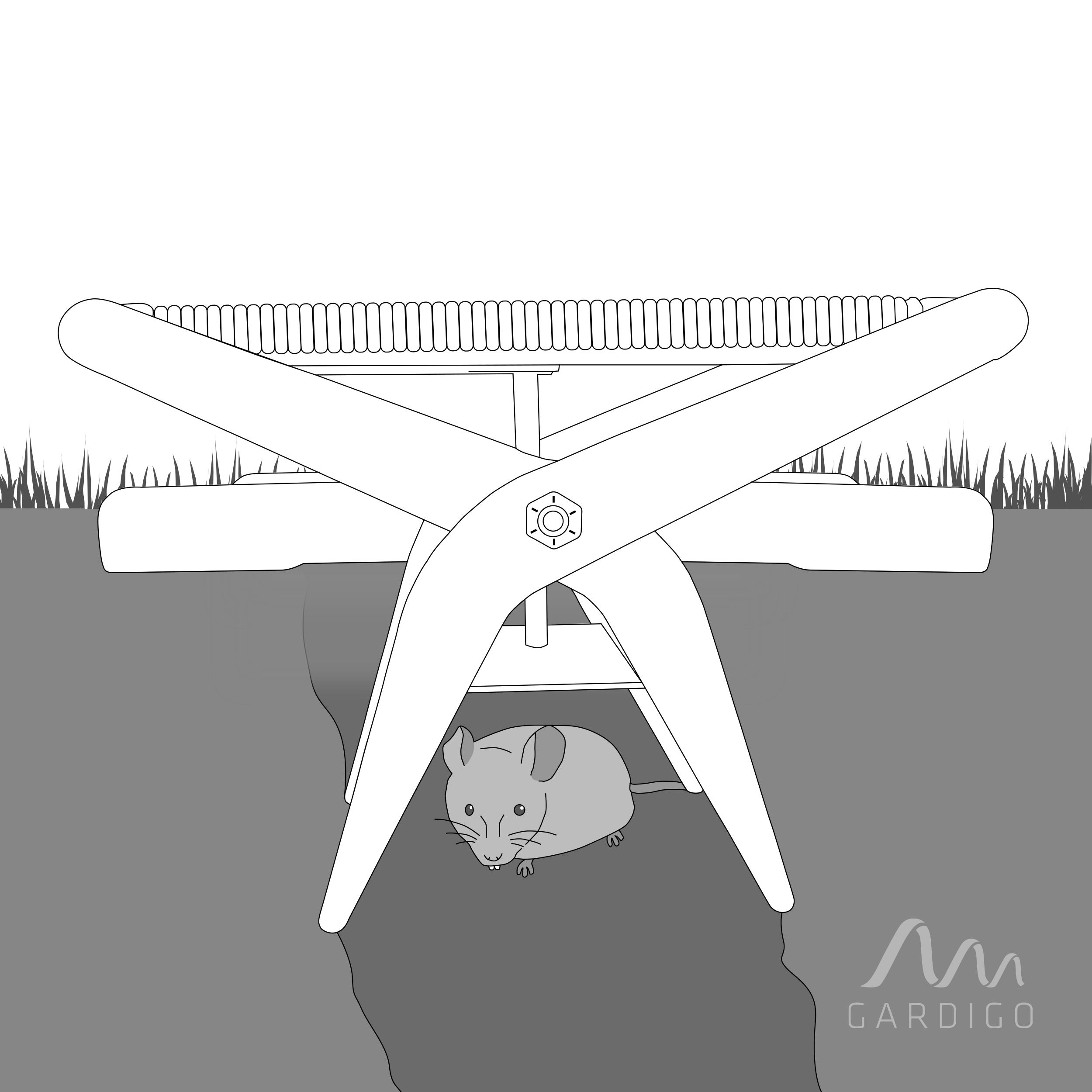 Die Falle schnappt schnell und schmerzlos für die Wühlmaus zu.