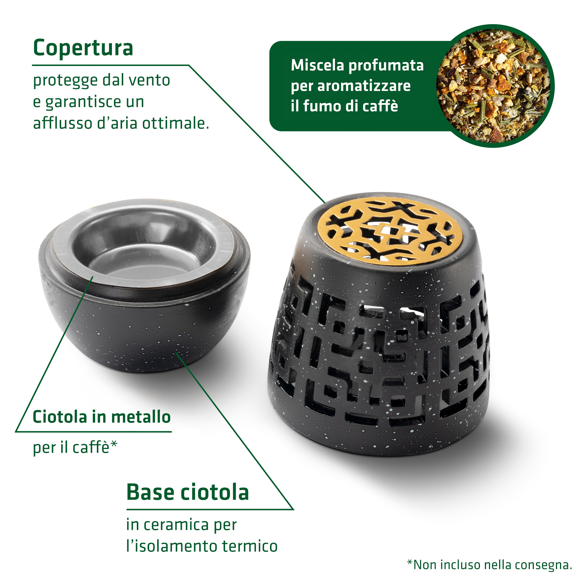 Repellente per Vespe con Aroma di Caffè e Miscela di Arancia e Rosmarino | Anti Vespe da Esterno