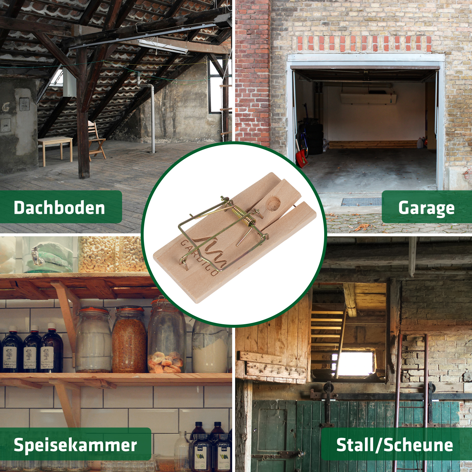Typische Aufenthaltsorte für Mäuse und Nager sind Dachböden, Garagen, Speisekammern und Ställe. 